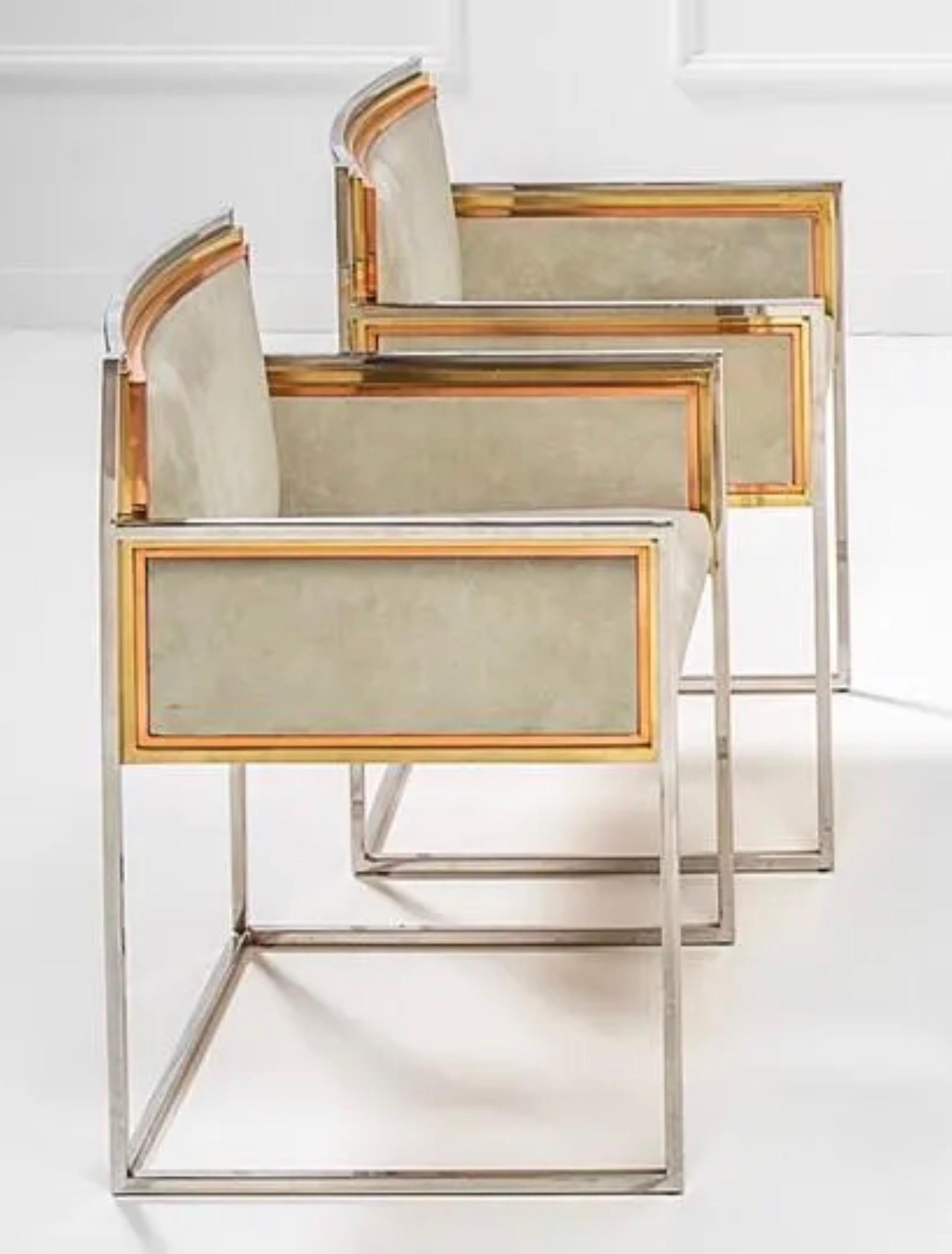 French Set of Four Armchair by Alain Delon for Maison Jansen For Sale