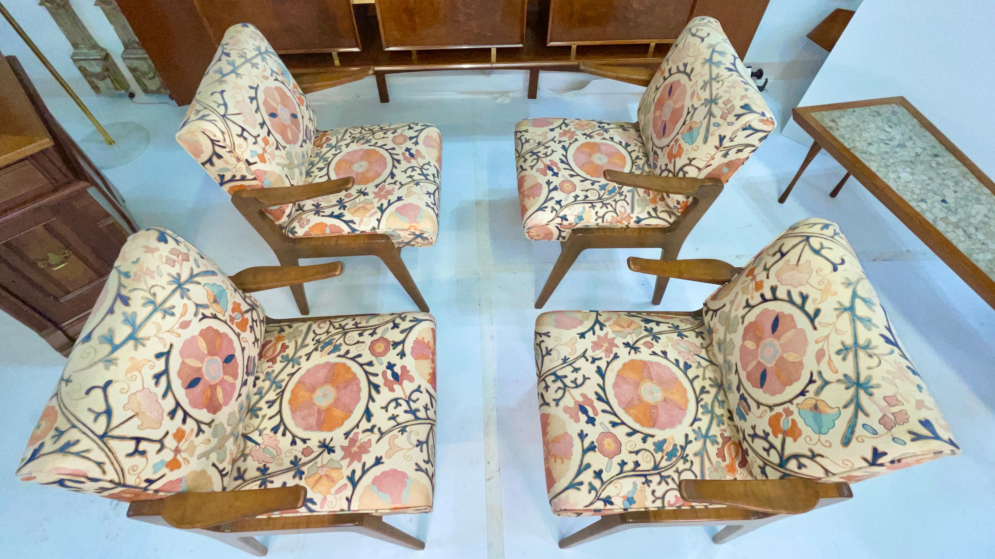 Set of Four Armchairs by Adolfo Genovese of F & G Handmade Furniture 8
