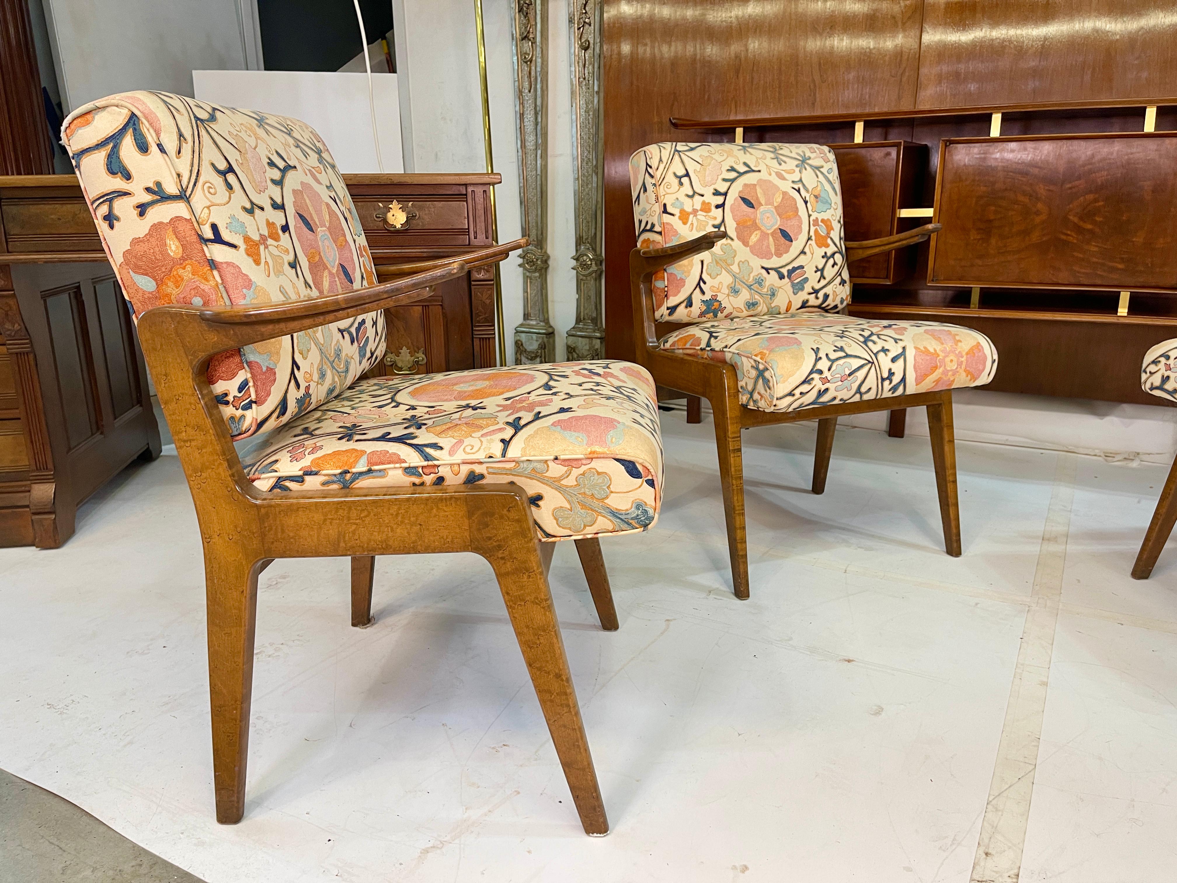 Set of Four Armchairs by Adolfo Genovese of F & G Handmade Furniture 2