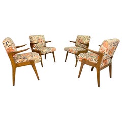 Set of Four Armchairs by Adolfo Genovese of F & G Handmade Furniture