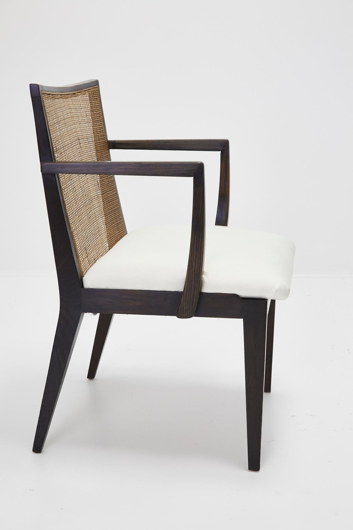 Stained Set of Four Armchairs by Edward Wormley for Dunbar, ca. 1959