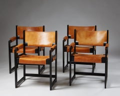 Satz von vier Sesseln von Sven Kai-Larsen für Ströms Möbler:: Rosenfors:: Schweden