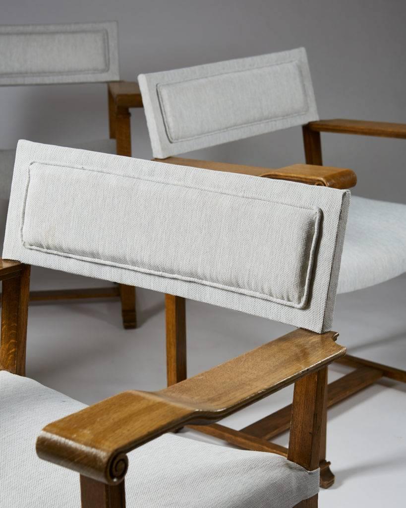 Set of Four Armchairs Designed by Carl Bergsten, Sweden, 1920s 2