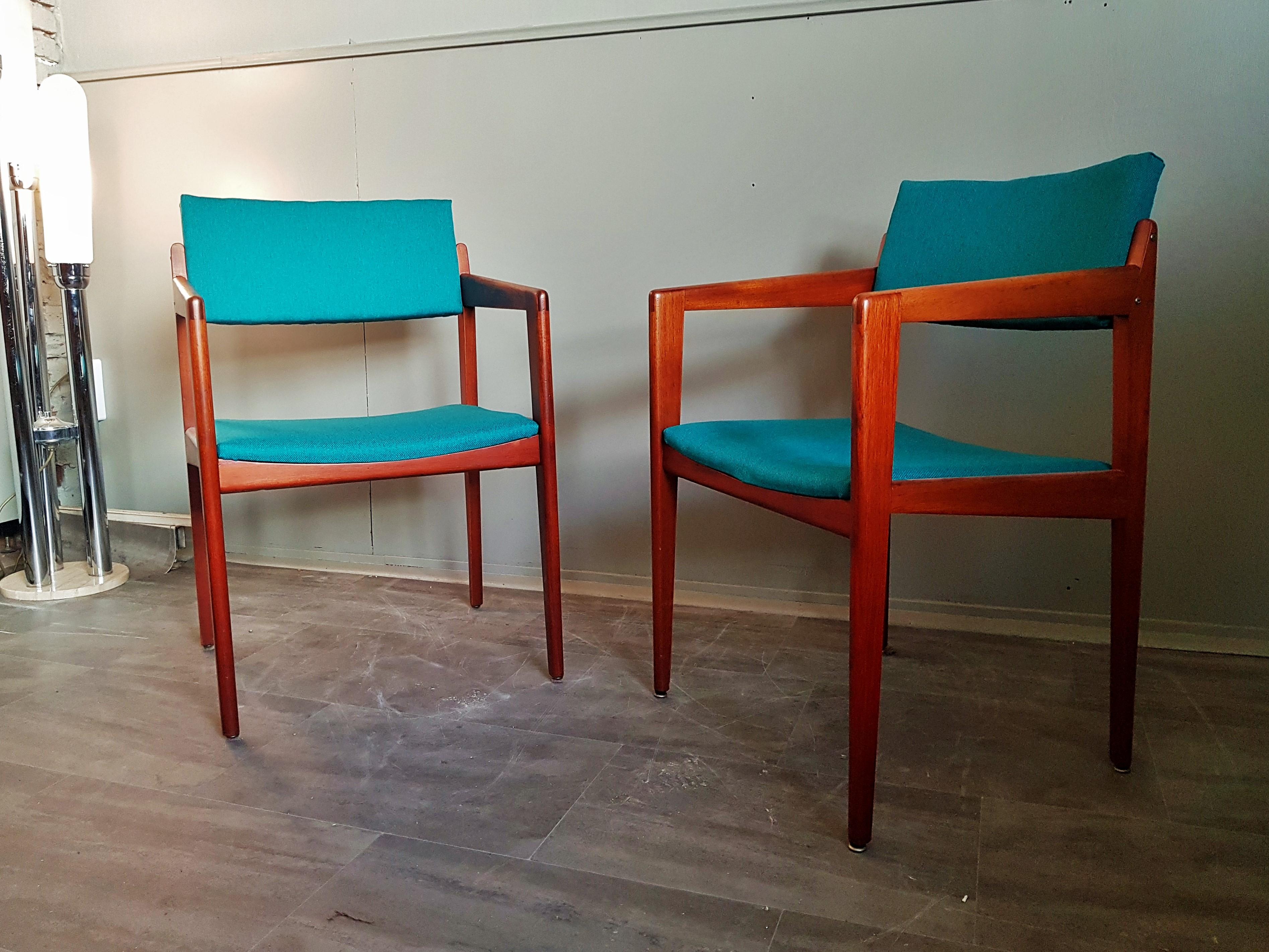 Set of Four Armchairs Dining Chairs Danish Teak from Thonet, 1960s 7