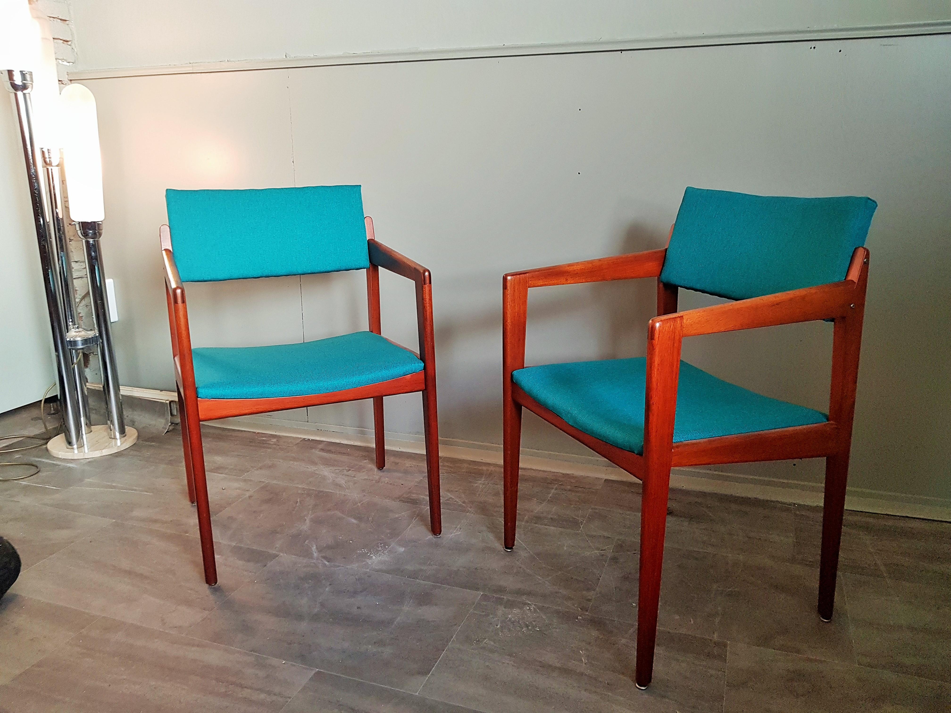 Set of Four Armchairs Dining Chairs Danish Teak from Thonet, 1960s 8