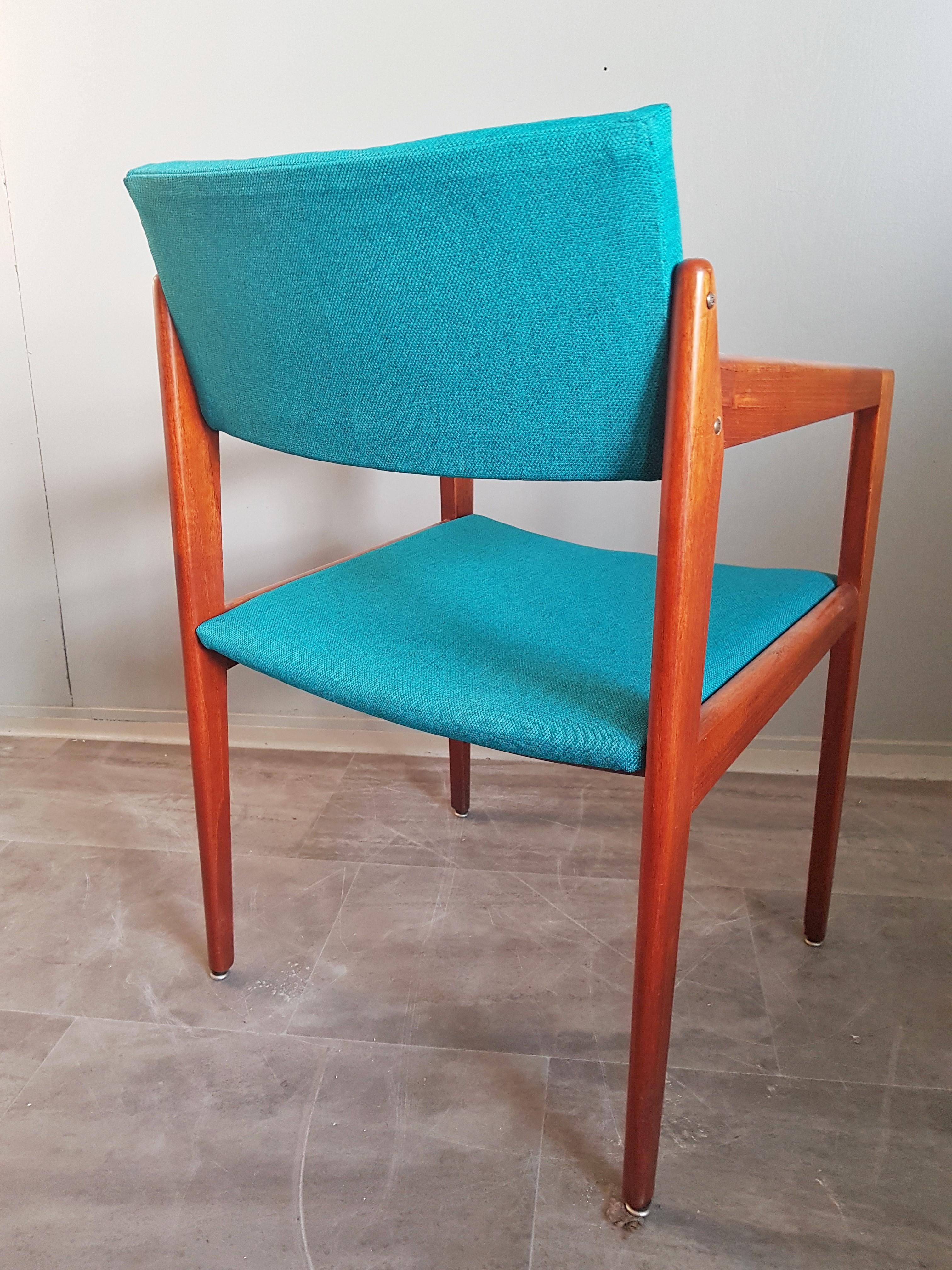 Set of Four Armchairs Dining Chairs Danish Teak from Thonet, 1960s 12
