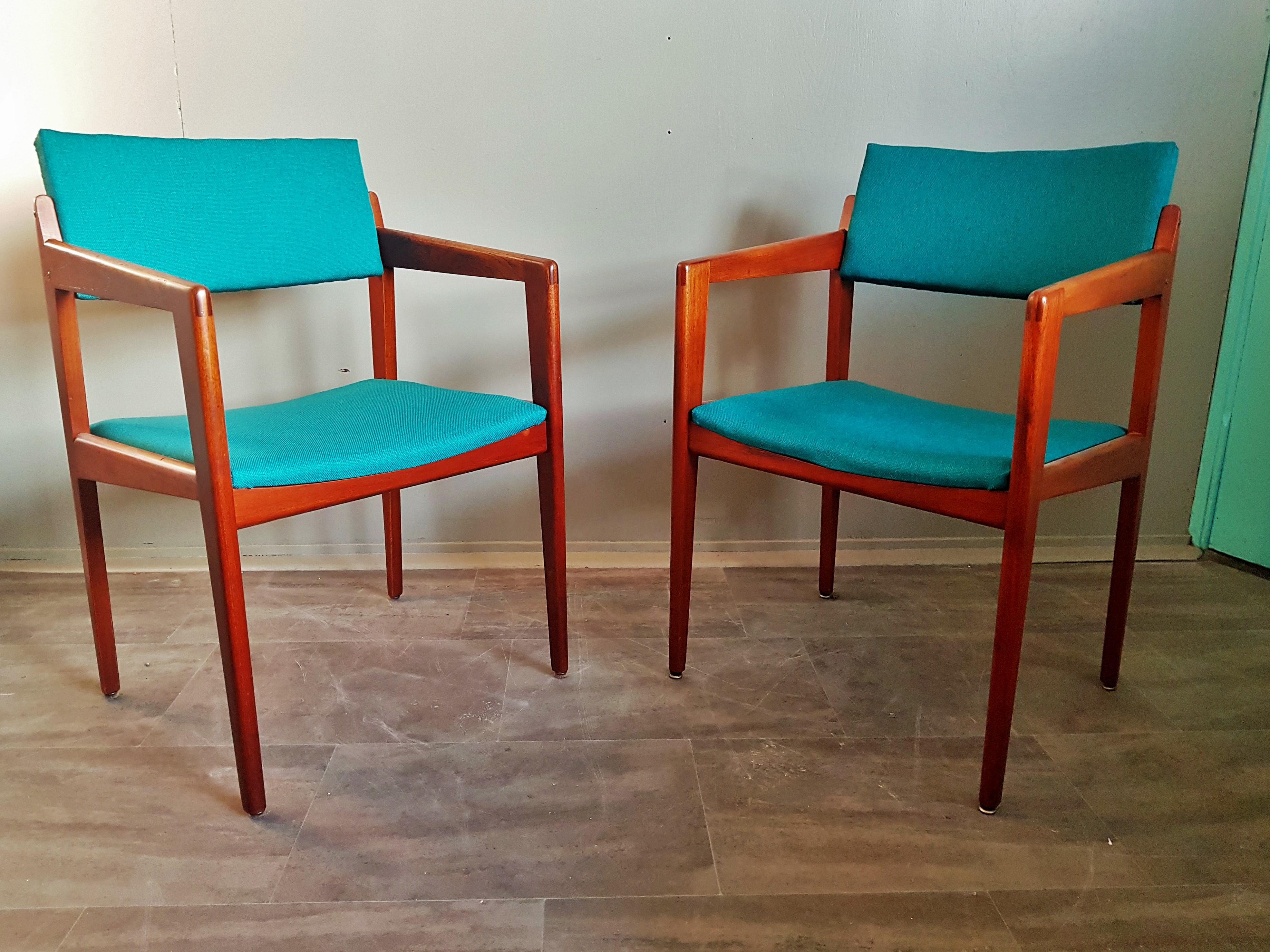 Set of Four Armchairs Dining Chairs Danish Teak from Thonet, 1960s 2