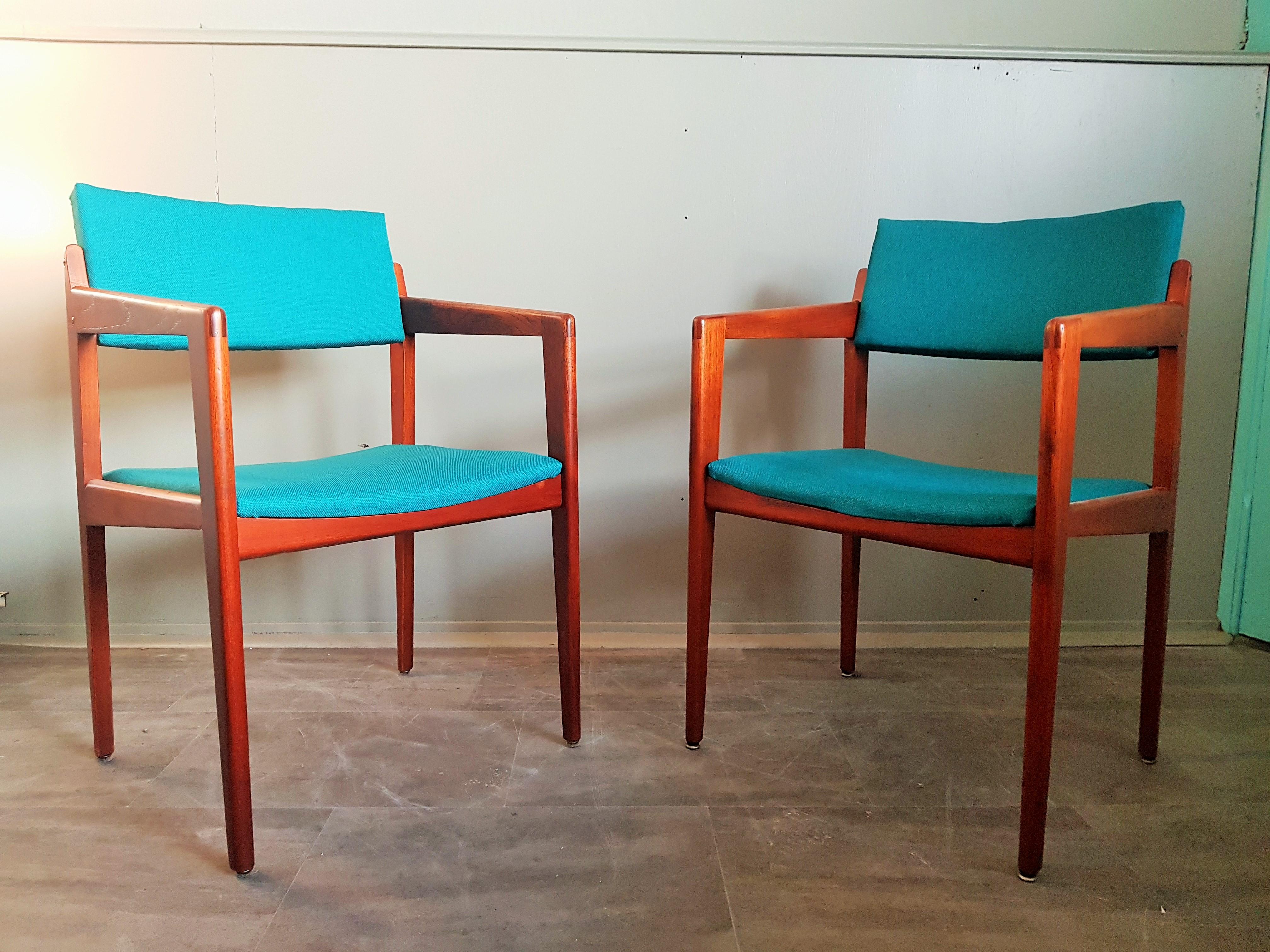 Set of Four Armchairs Dining Chairs Danish Teak from Thonet, 1960s 3