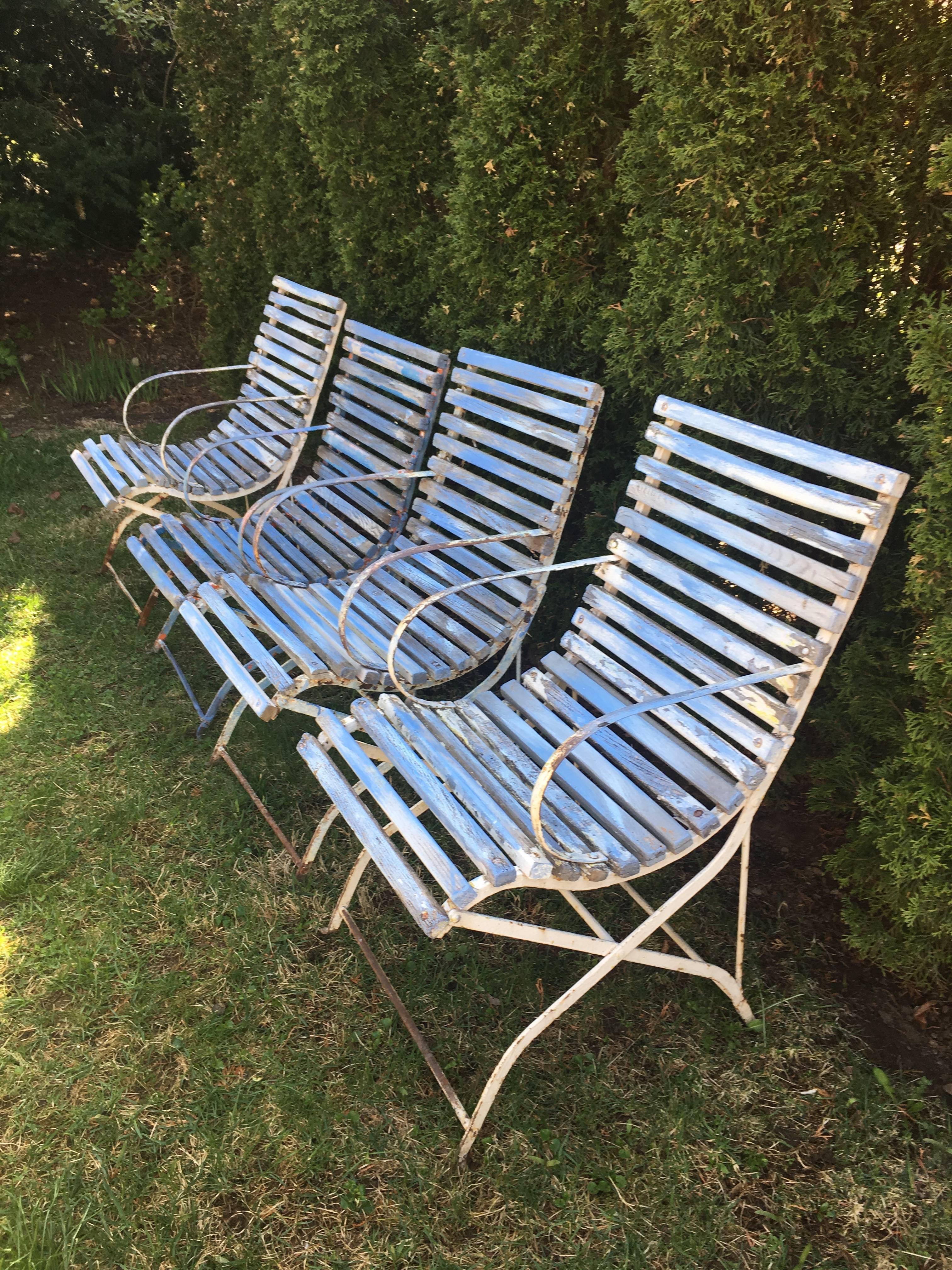Set of Four Armchairs from the Promenade des Anglais, Nice In Good Condition In Woodbury, CT