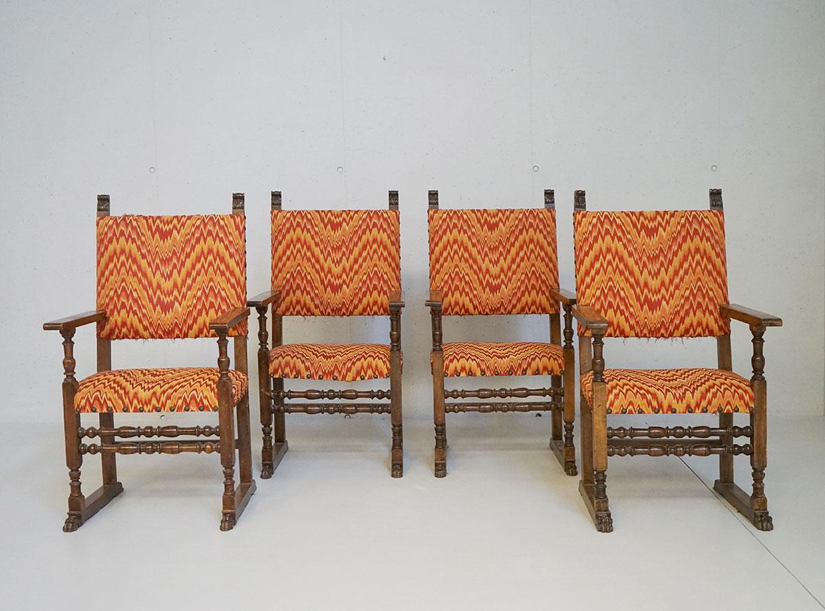 Set of Four Armchairs of the Late 1800 For Sale 2