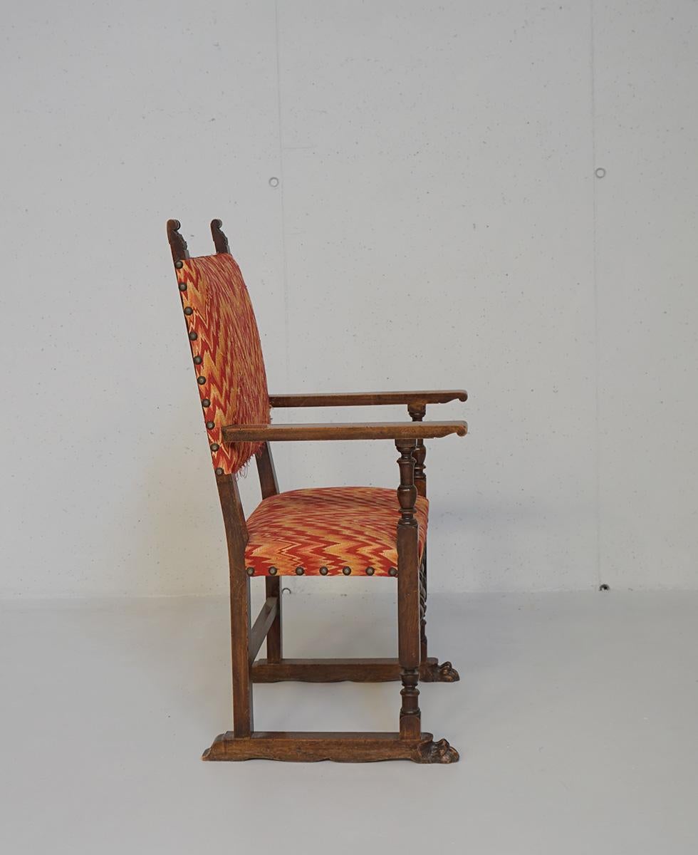 Renaissance Set of Four Armchairs of the Late 1800 For Sale