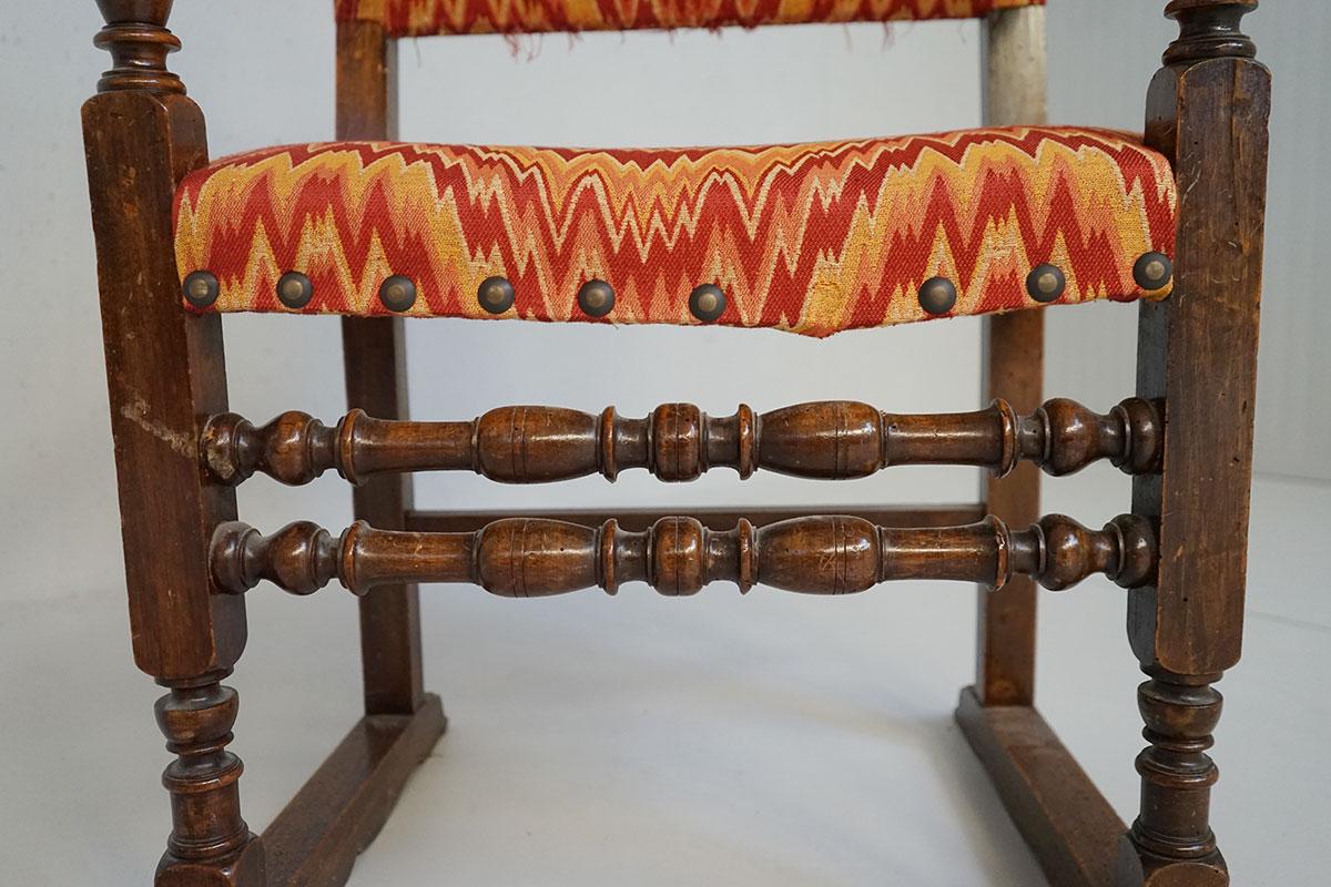 Satz von vier Sesseln aus dem späten 1800er Jahre (Textil) im Angebot