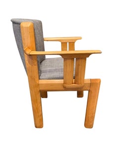 Set of Four Armed Dining Chairs, Spain, Mid Century