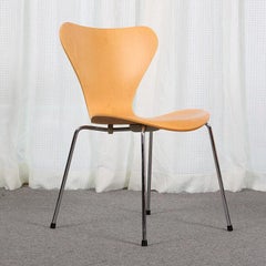 Set of Four Arne Jacbosen Mid-Century Modern Stacking Chairs, Made in Denmark