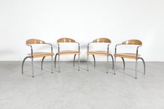 Set of Four Arnold Merkcx for Arco Post-Modern "Salto" Arm Chairs