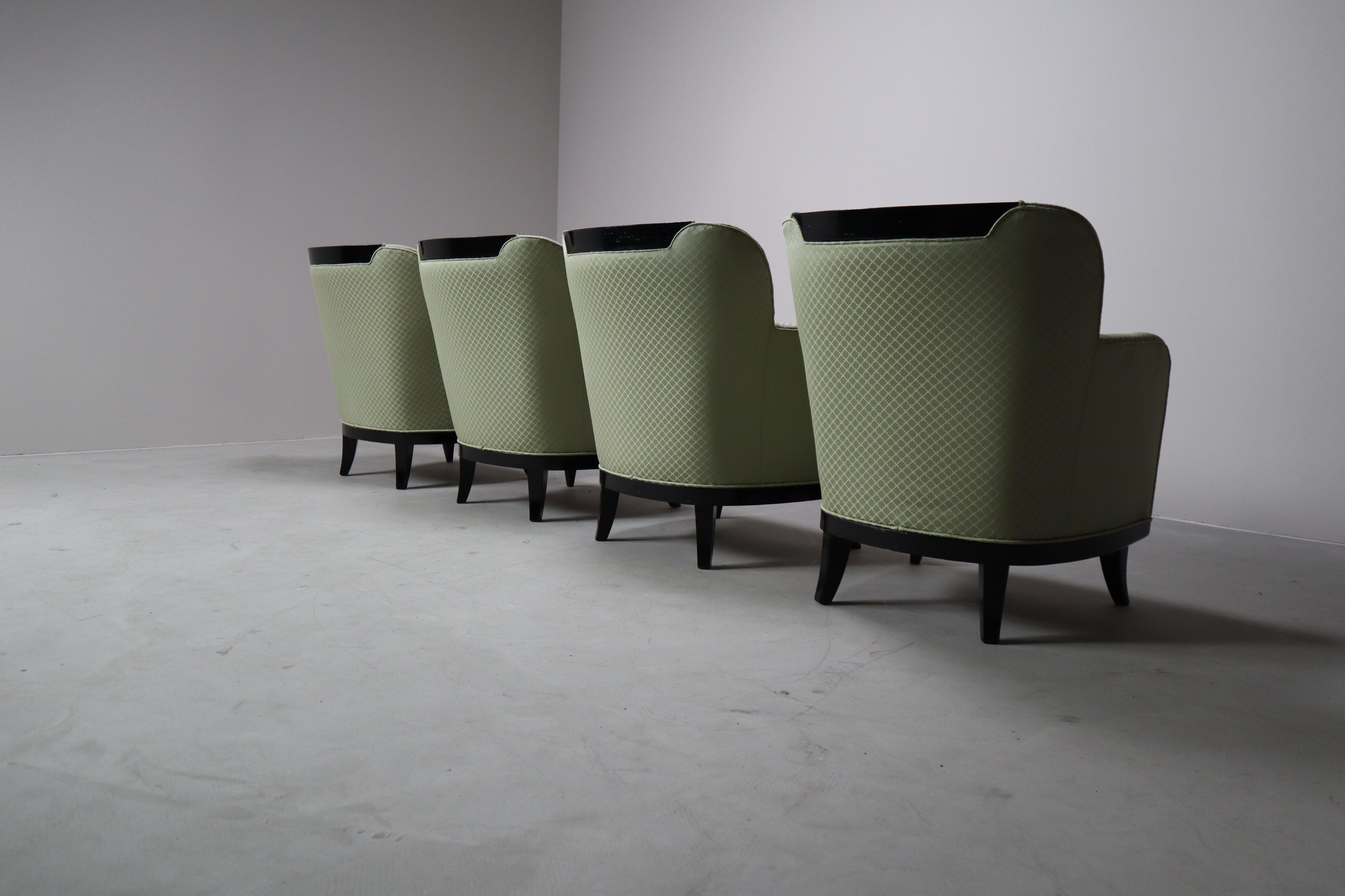 Set di quattro poltrone Art Déco, 1930-1950 in vendita 6