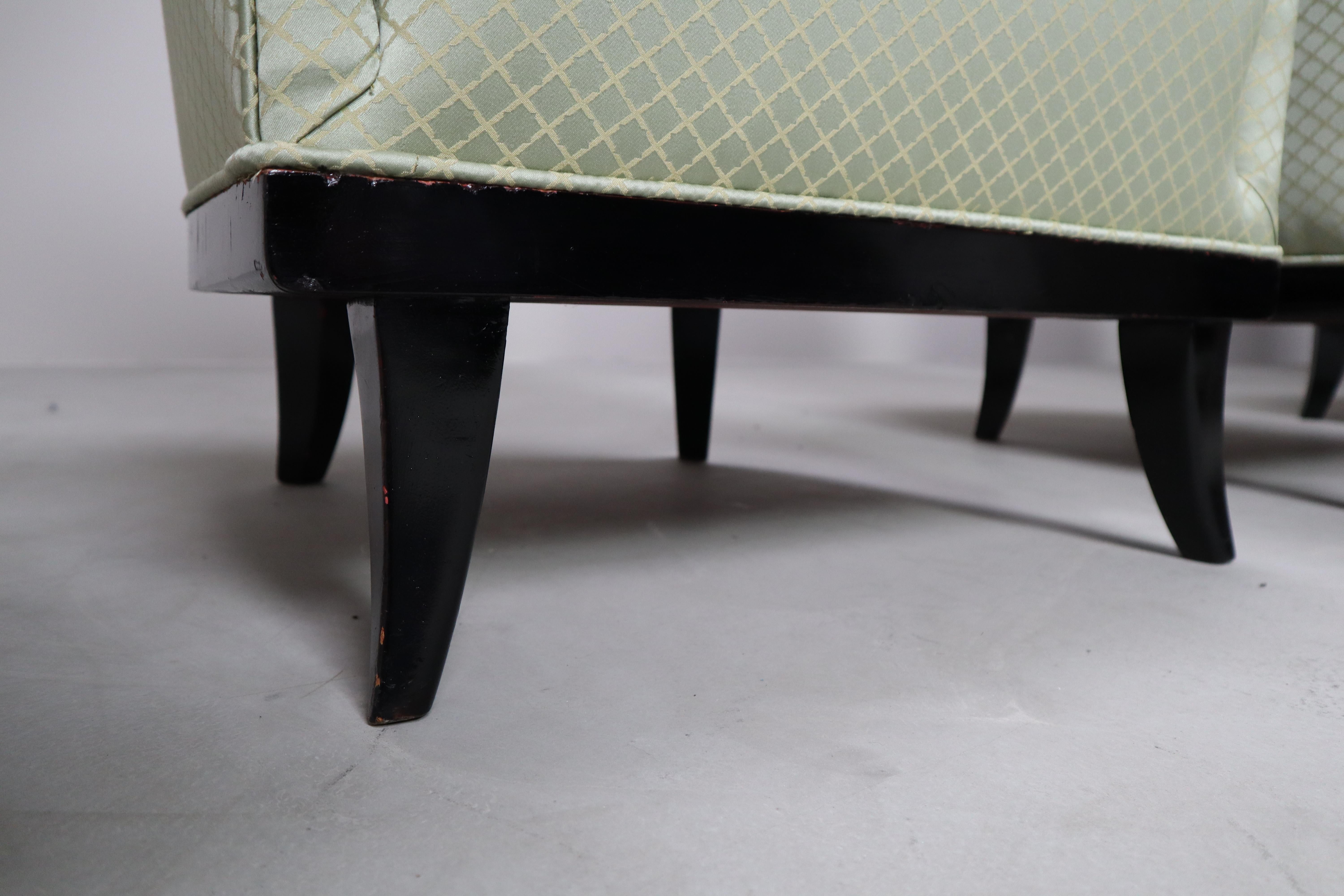 Tessuto Set di quattro poltrone Art Déco, 1930-1950 in vendita