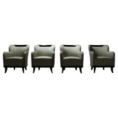 Set of four Art Deco armchairs, 1930-1950