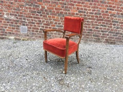 Quatre fauteuils Art Déco dans le style d'Eugène Printz vers 1940