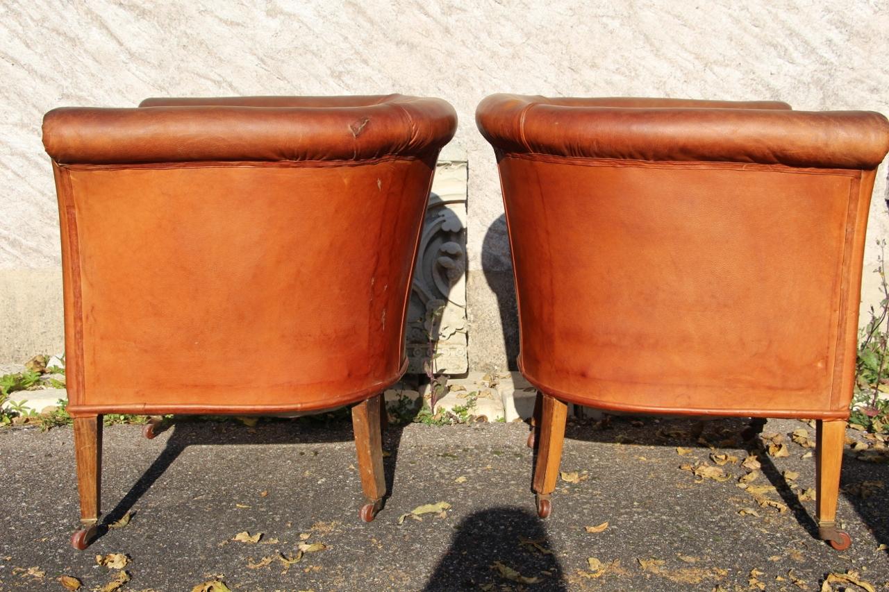 Francese Set di quattro poltrone da club in stile Art Deco in vendita