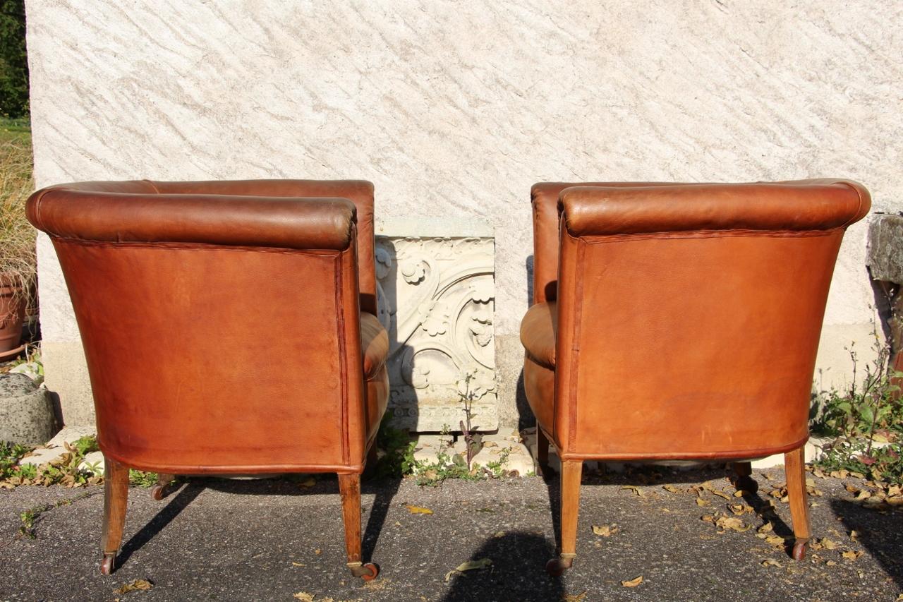 Metà XX secolo Set di quattro poltrone da club in stile Art Deco in vendita