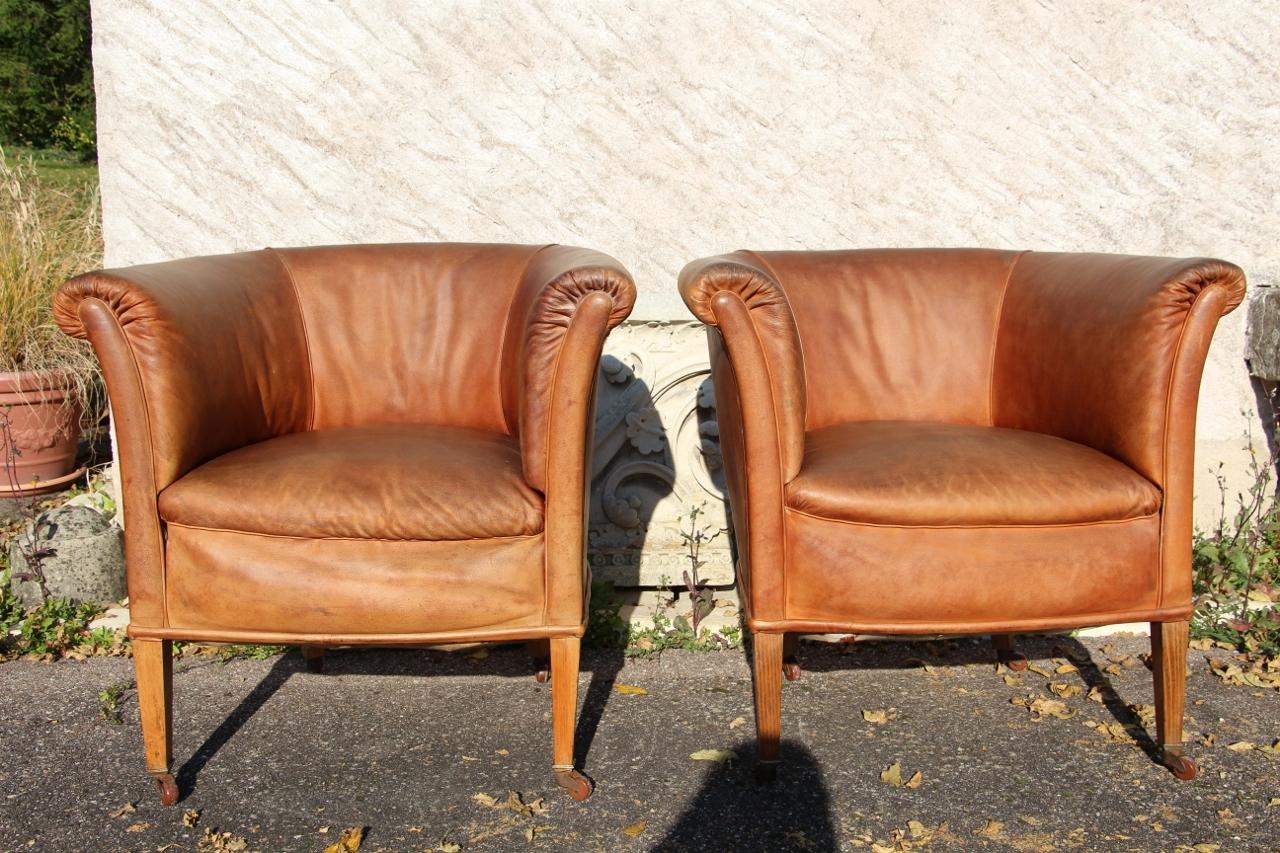 Legno Set di quattro poltrone da club in stile Art Deco in vendita
