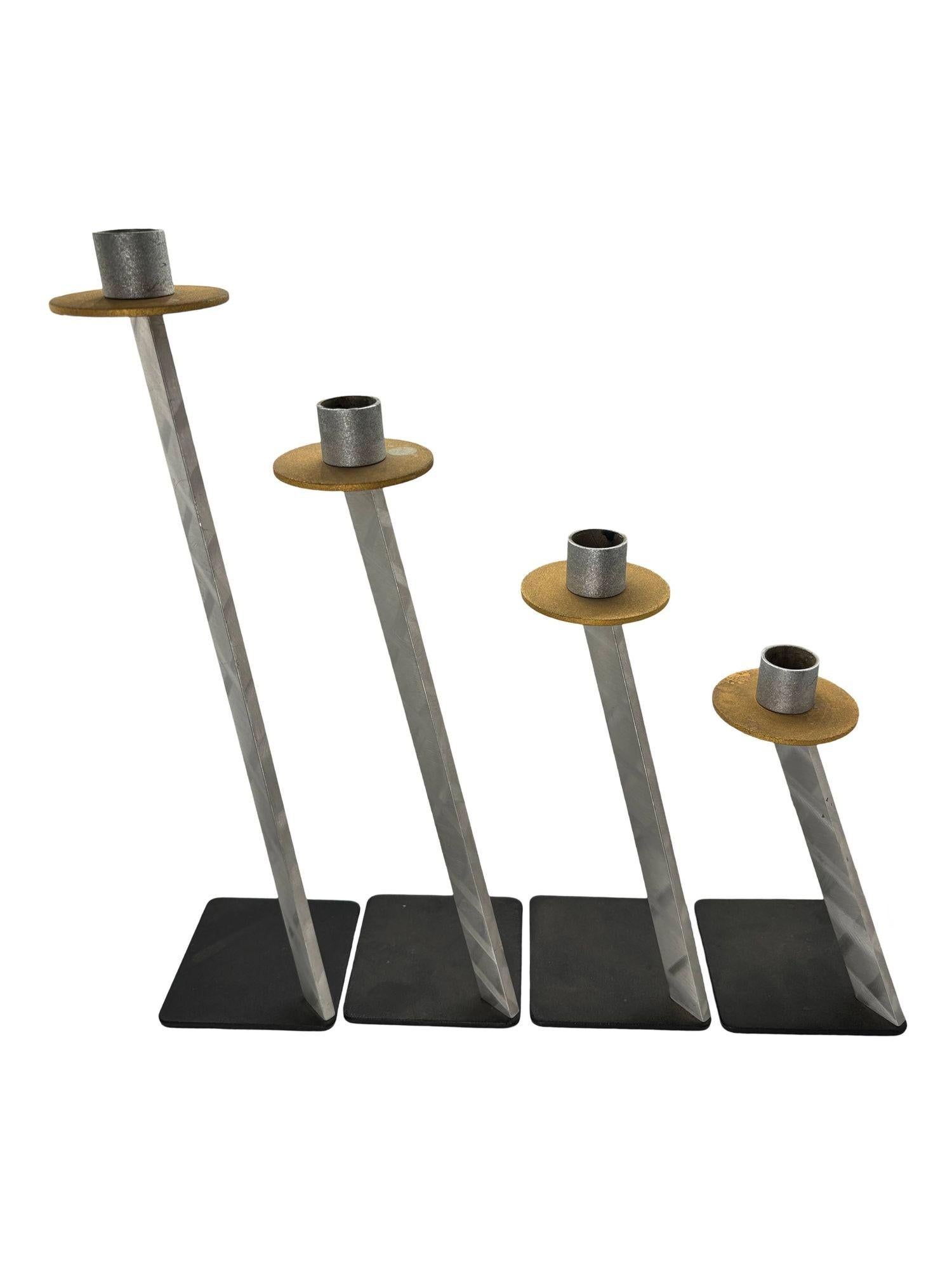 Set of Four Art Deco Candlestick Holders by Bruce MacDonald In Excellent Condition In Van Nuys, CA