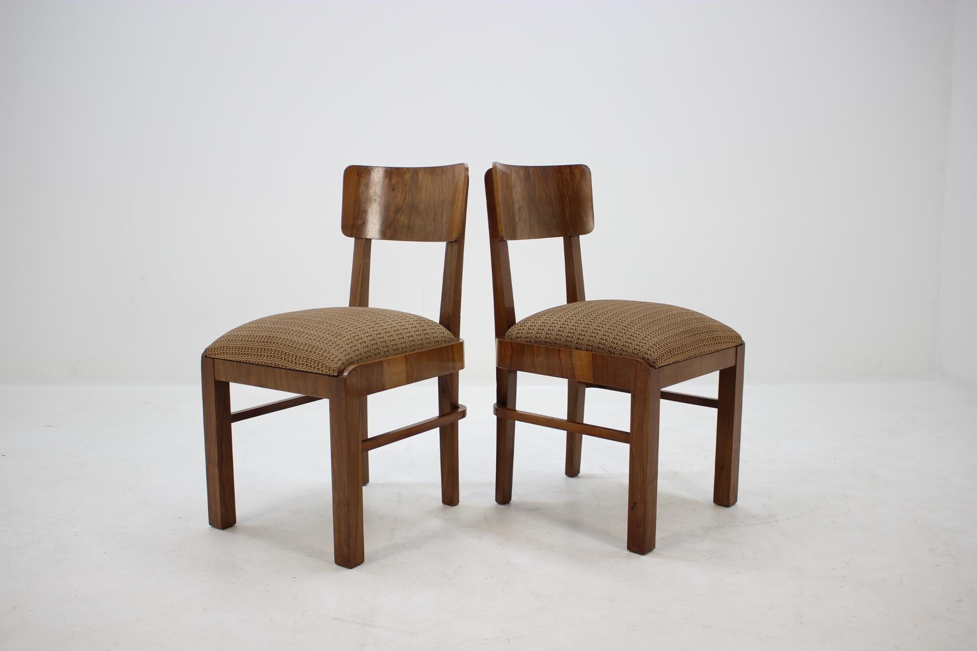 Mid-20th Century Set of Four Art Deco Chairs, 1930s For Sale