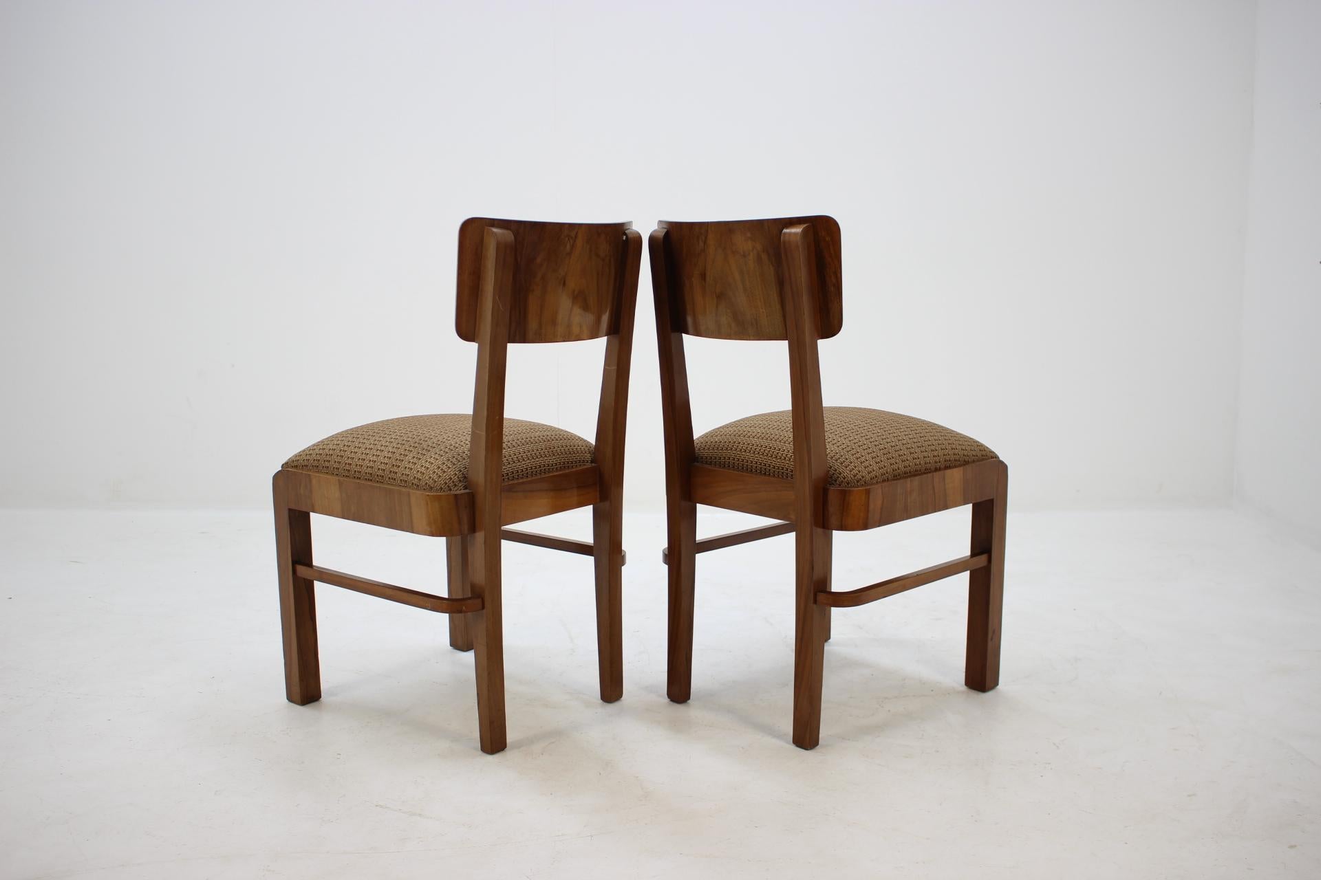 Set of Four Art Deco Chairs, 1930s For Sale 1