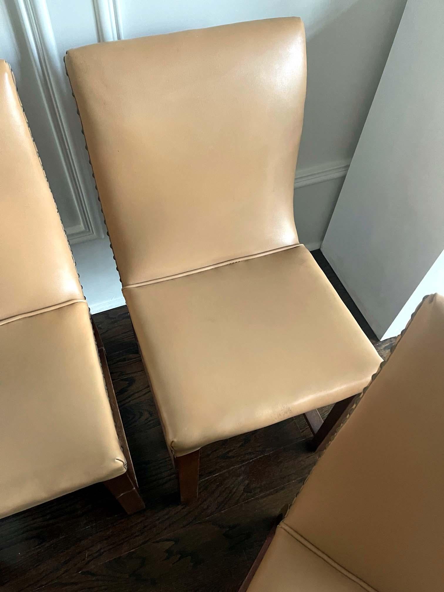 Upholstery Set of Four Art Deco Chairs Gilbert Rohde Heywood Wakefield For Sale