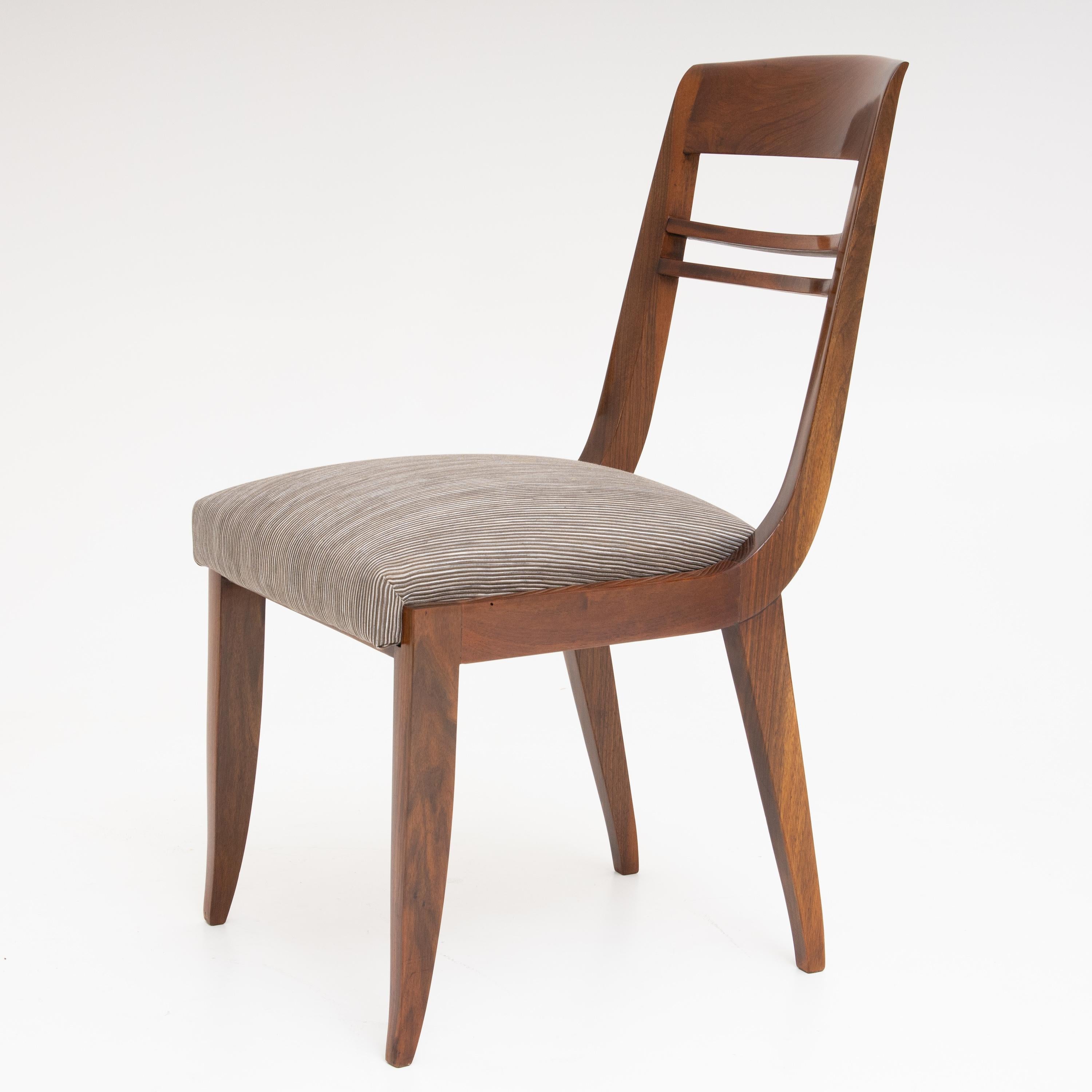 Satz von vier Art-Déco-Stühlen, wahrscheinlich Frankreich, um 1920 (Art déco)