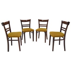 Ensemble de quatre chaises de salle à manger Art déco par Fischel, années 1930