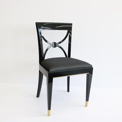 Ensemble de quatre chaises de salle à manger Art déco, De Coene Freres, Belgique