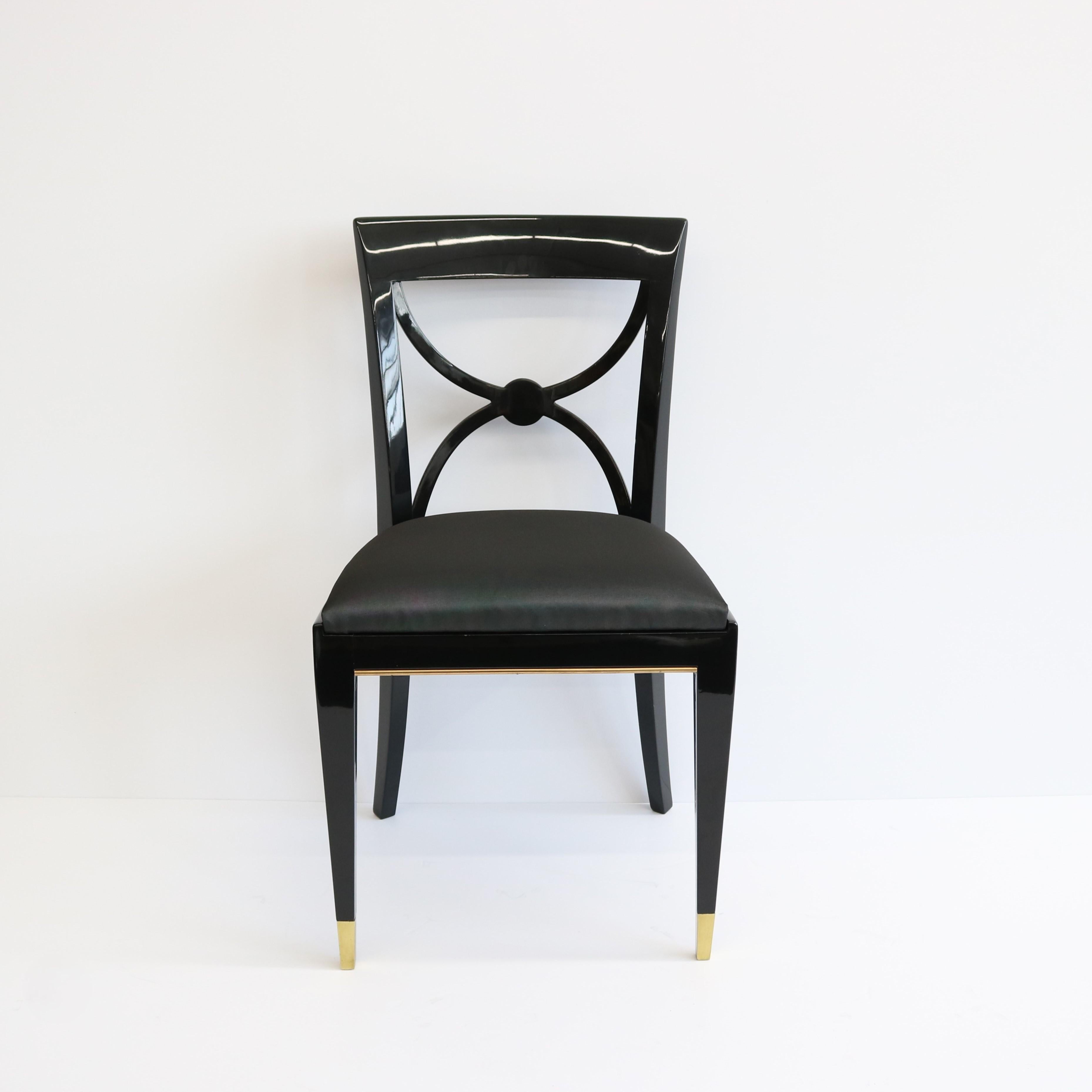 Ensemble de quatre chaises de salle à manger Art déco, De Coene Freres, Belgique Bon état - En vente à New York, NY