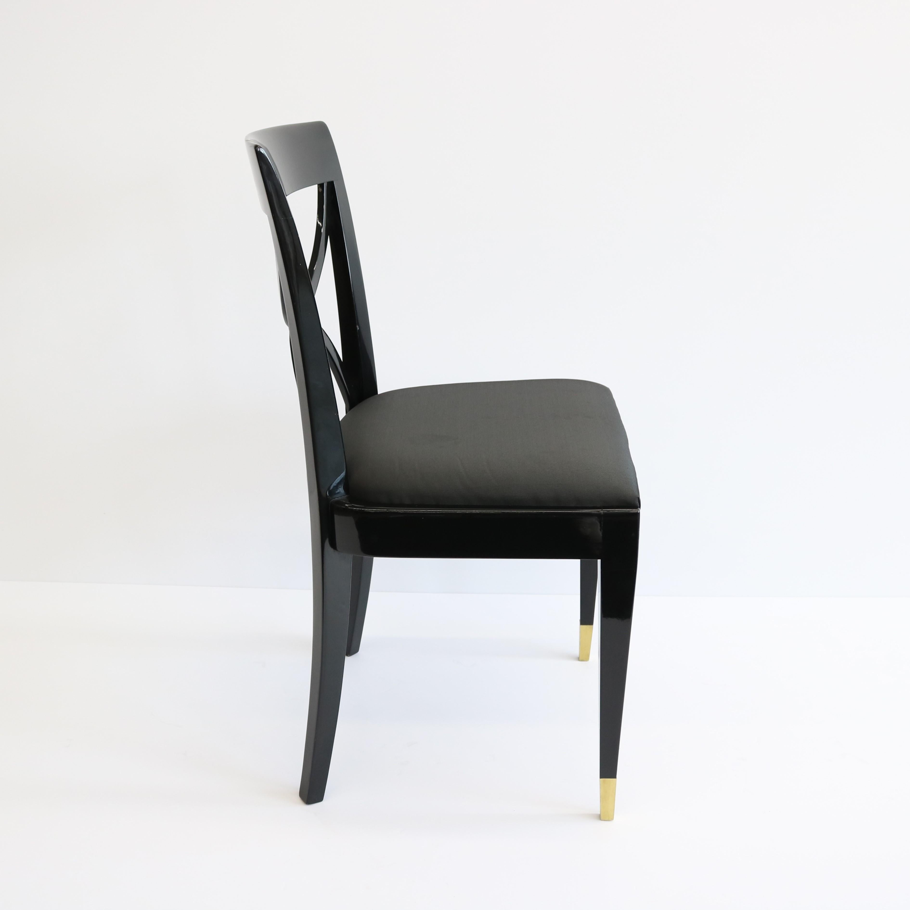 20ième siècle Ensemble de quatre chaises de salle à manger Art déco, De Coene Freres, Belgique en vente