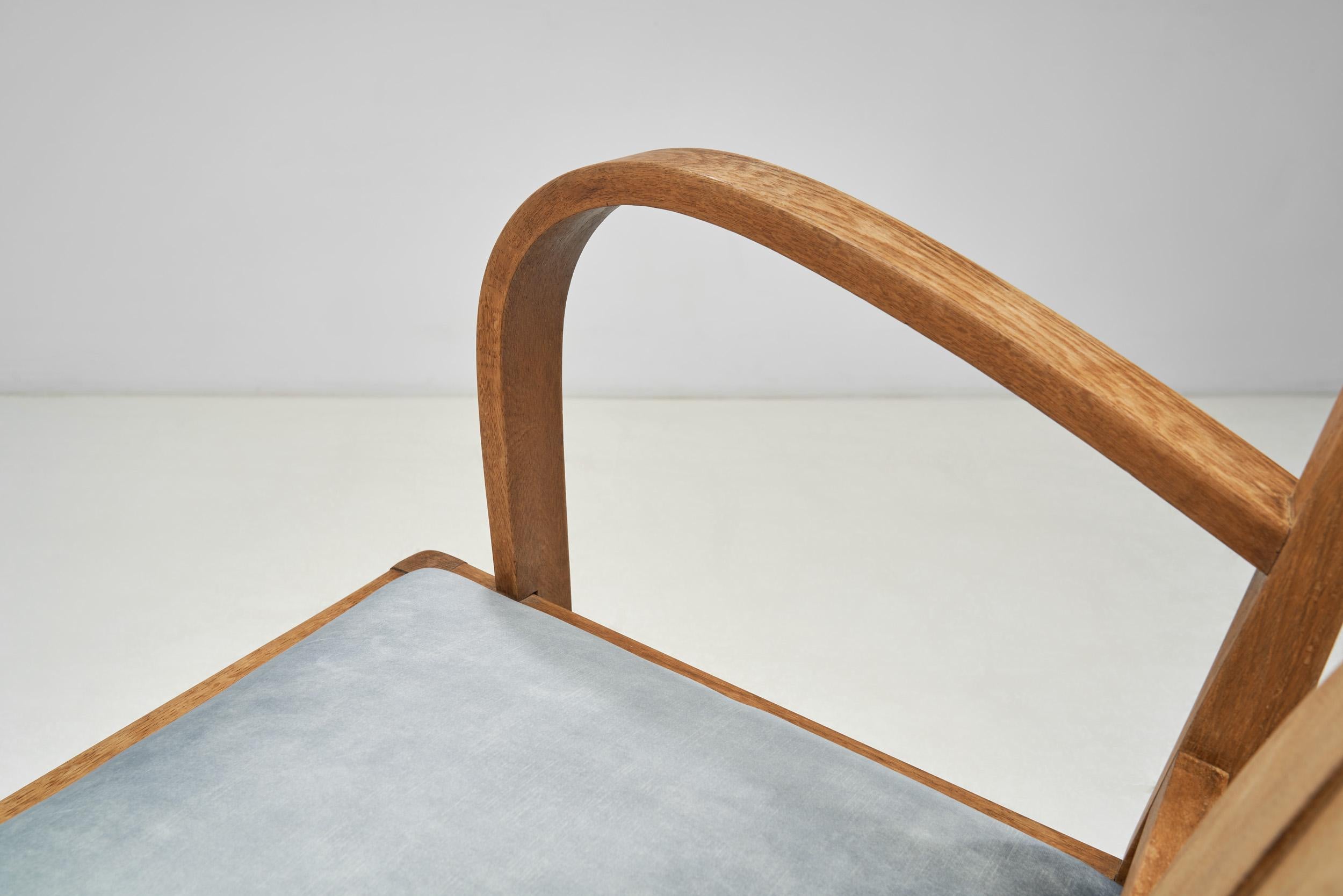 Set di quattro sedie da pranzo Art Déco, Europa, inizio XX secolo in vendita 3