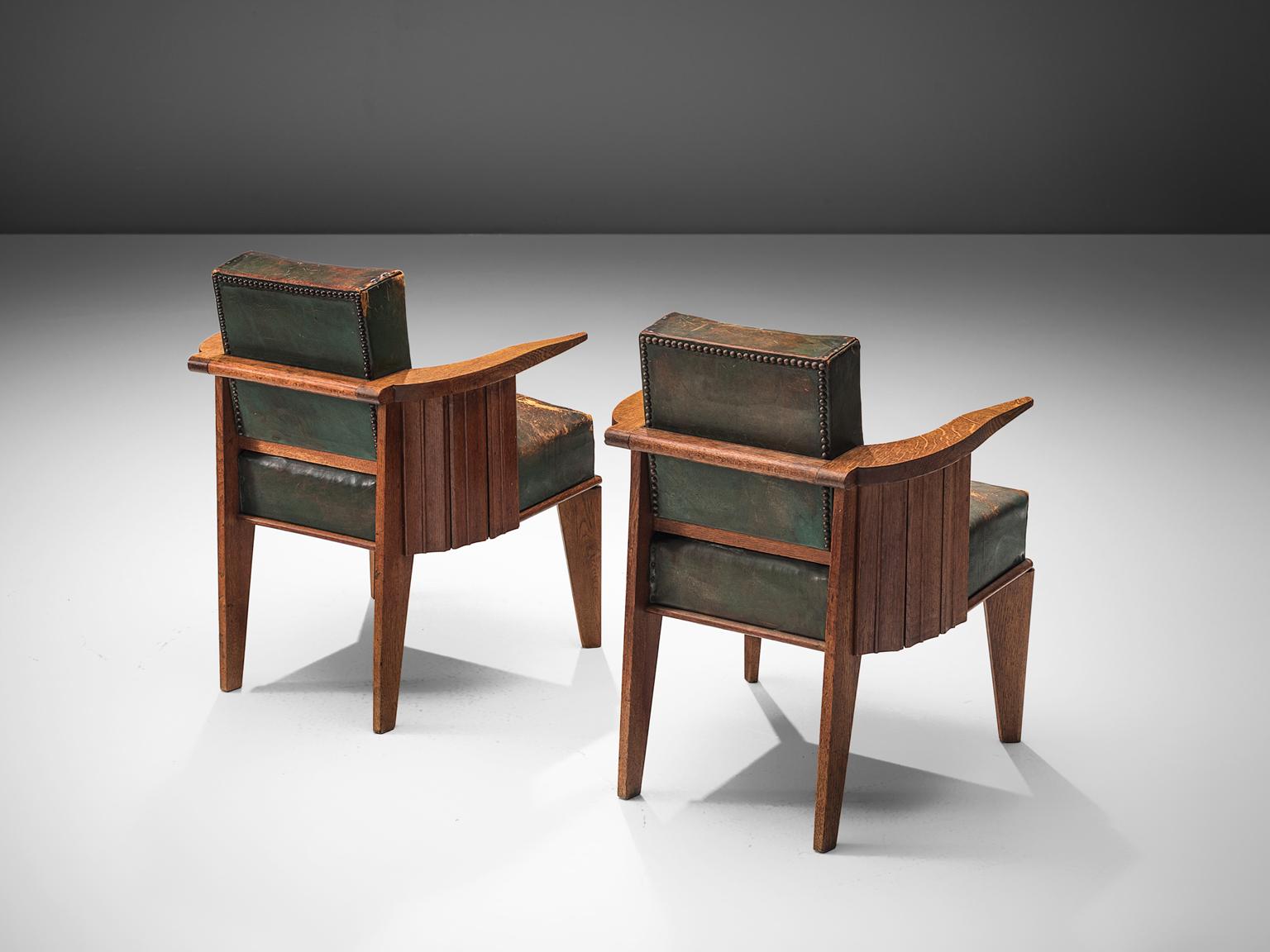 Early 20th Century Set of Four Art Deco French Dining Chairs