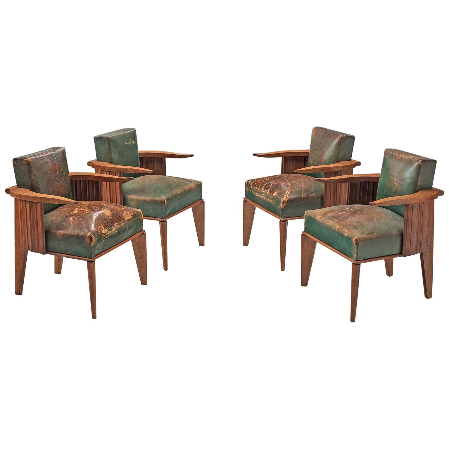 Set of Four Art Deco French Dining Chairs
