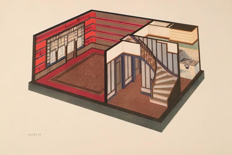 Set of Four Art Deco German Interior Prints at 1stdibs