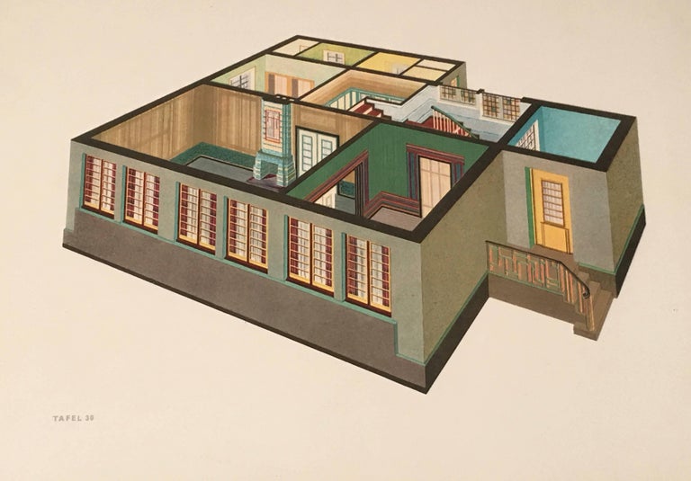 Set of Four Art Deco German Interior Prints at 1stdibs