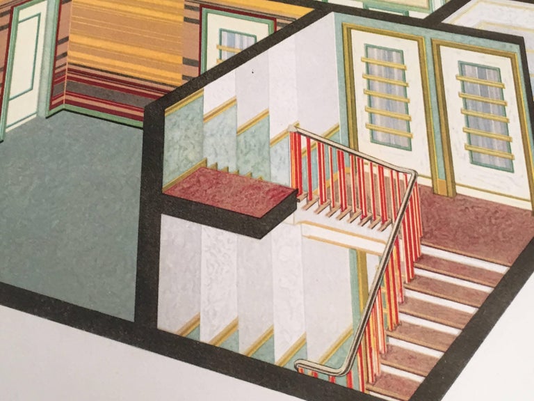 Set of Four Art Deco German Interior Prints at 1stdibs