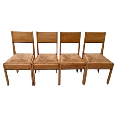 Set of Four Art Deco Modernist Dining Chairs by J.A. Muntendam, 1920s