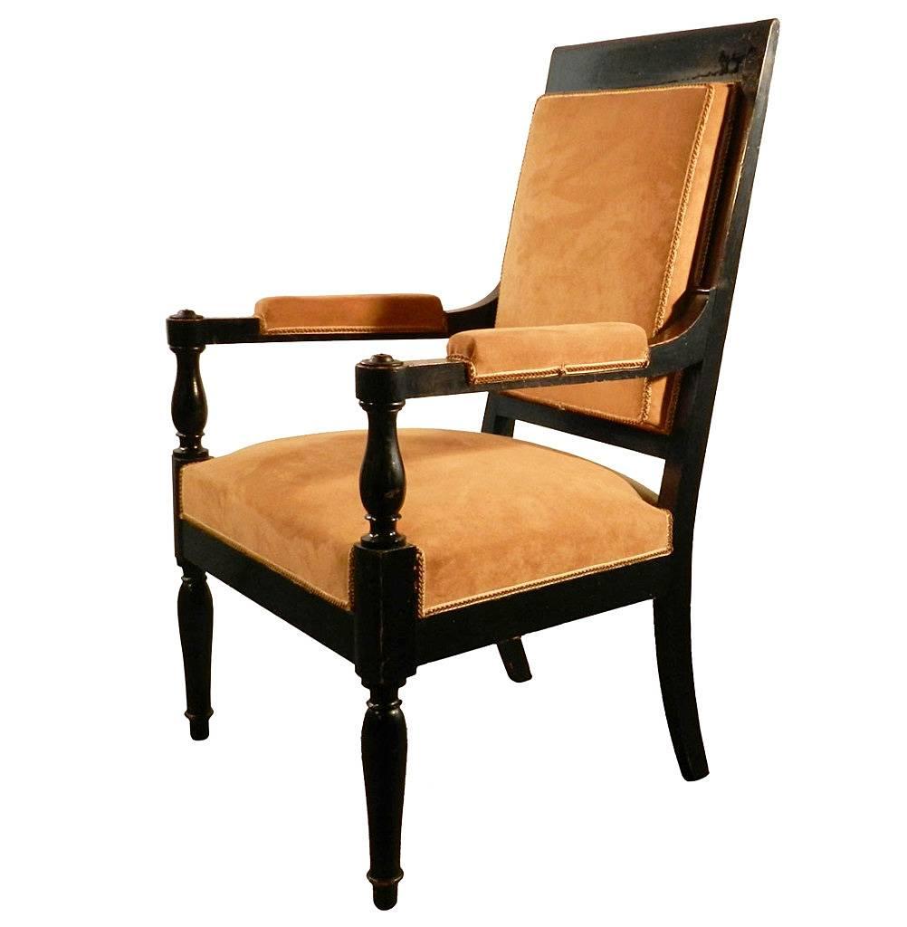 Satz von vier neoklassizistischen Sesseln im Stil des Art déco von André Arbus, um 1940.