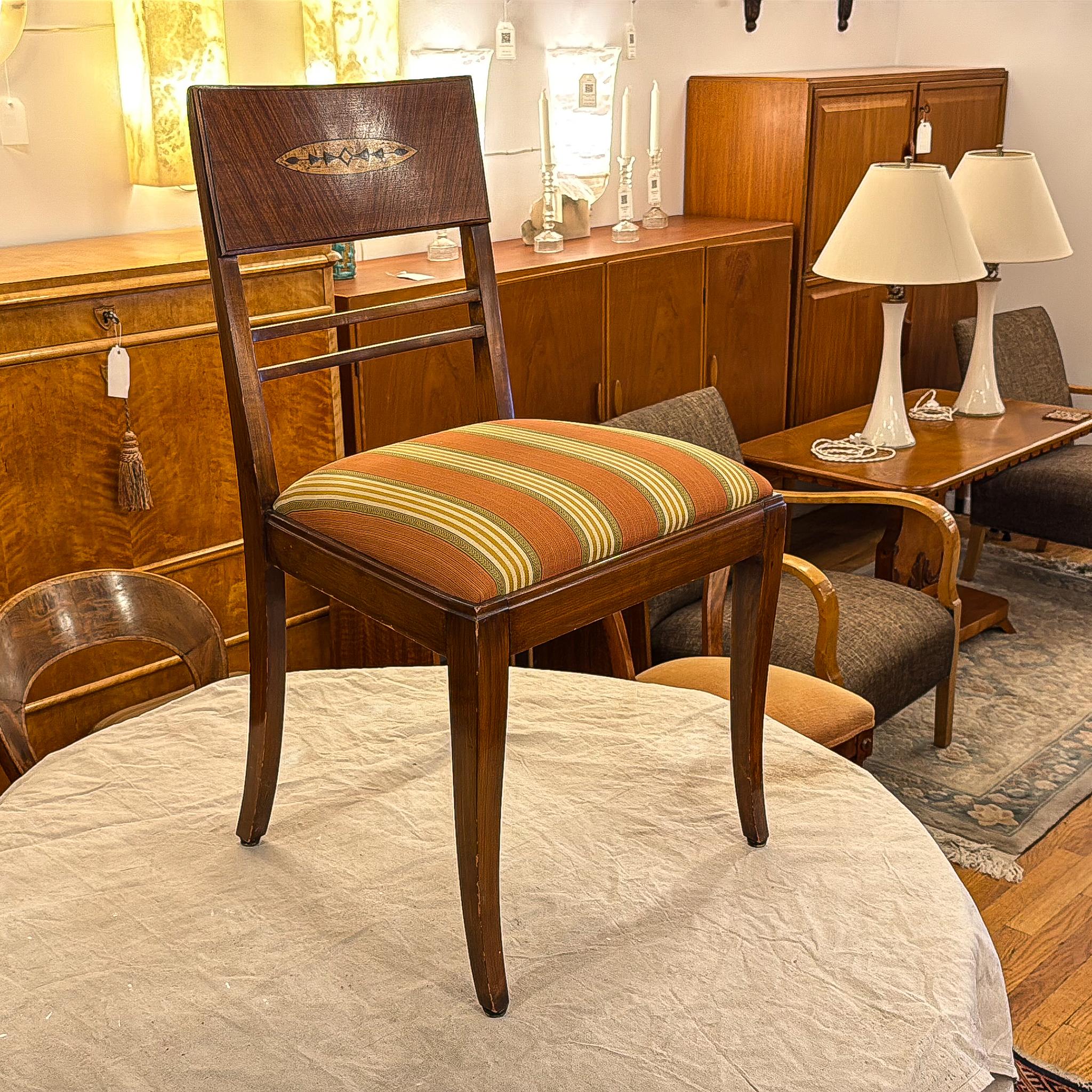 Set of Four Art Deco Side Chairs In Excellent Condition For Sale In New York, NY