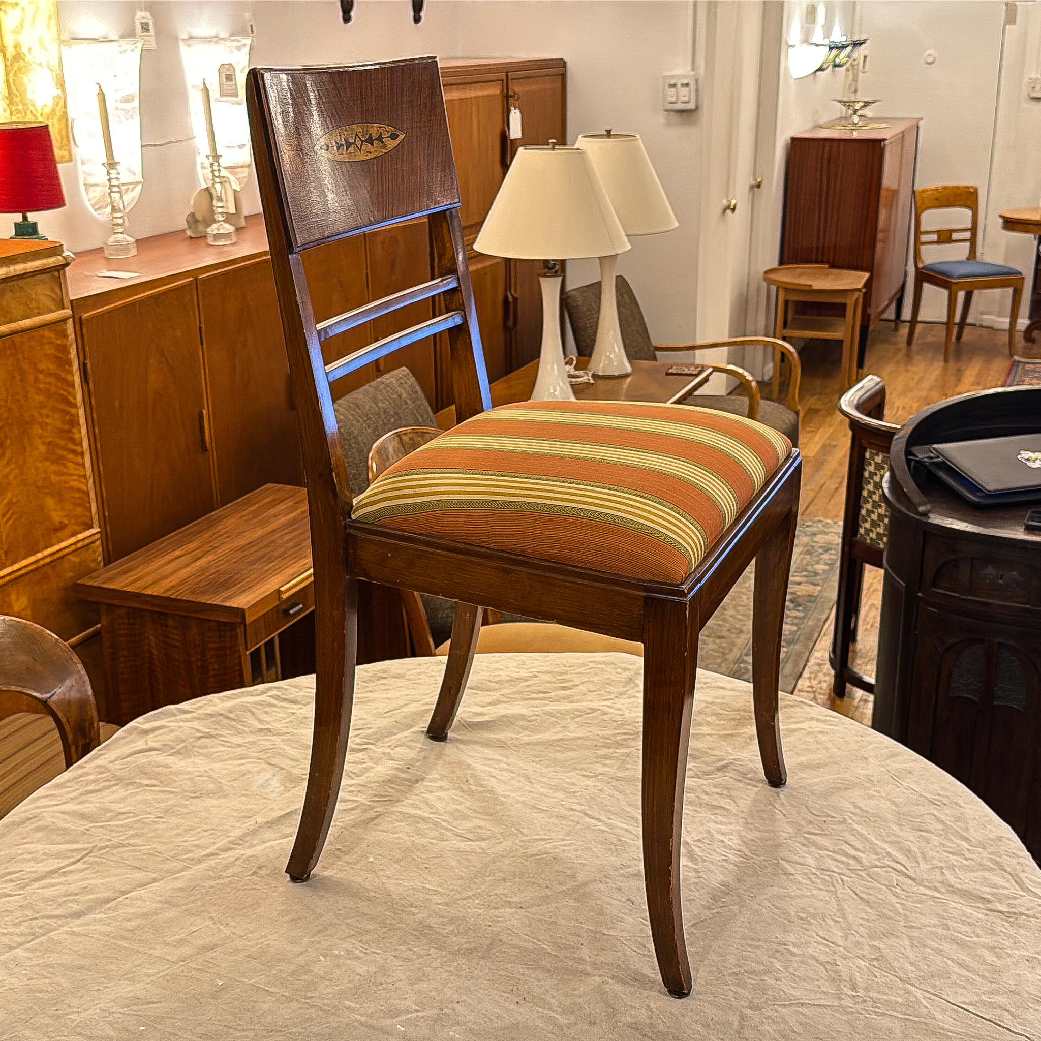 Palisander Set of Four Art Deco Side Chairs For Sale