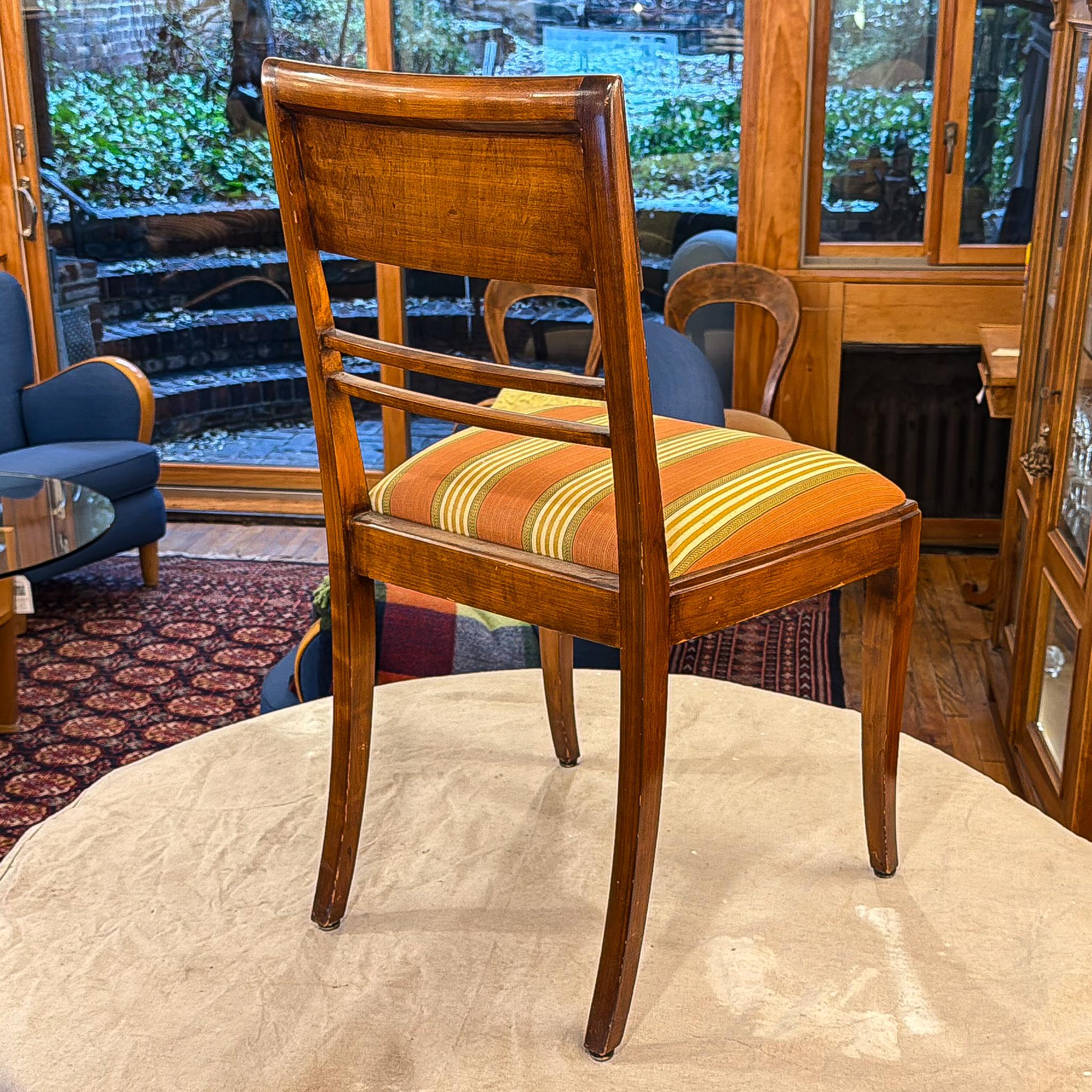 Set of Four Art Deco Side Chairs For Sale 2