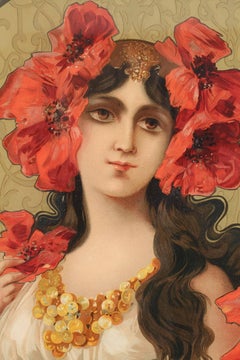 Set of Four Art Nouveau Decorative Panels by Mary Golay