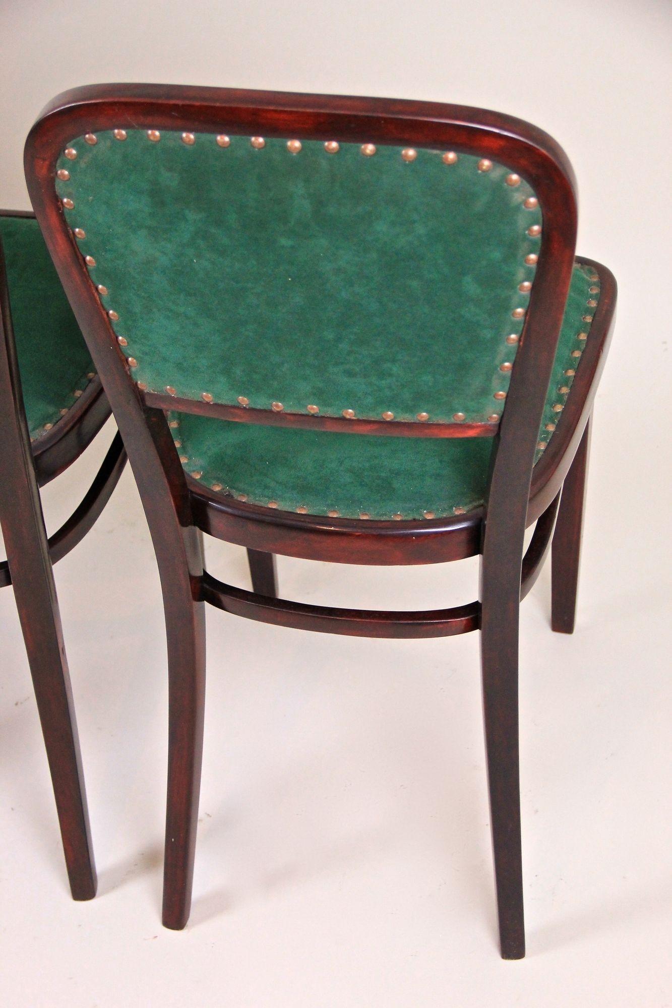 Set di quattro sedie Thonet in stile Art Nouveau di Marcel Kammerer, Austria, circa 1910 In condizioni buone in vendita a Lichtenberg, AT