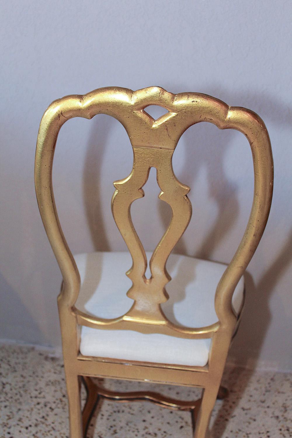 Set of Four Arthur Court Gilded Aluminum Dining Chairs, circa 1970 1