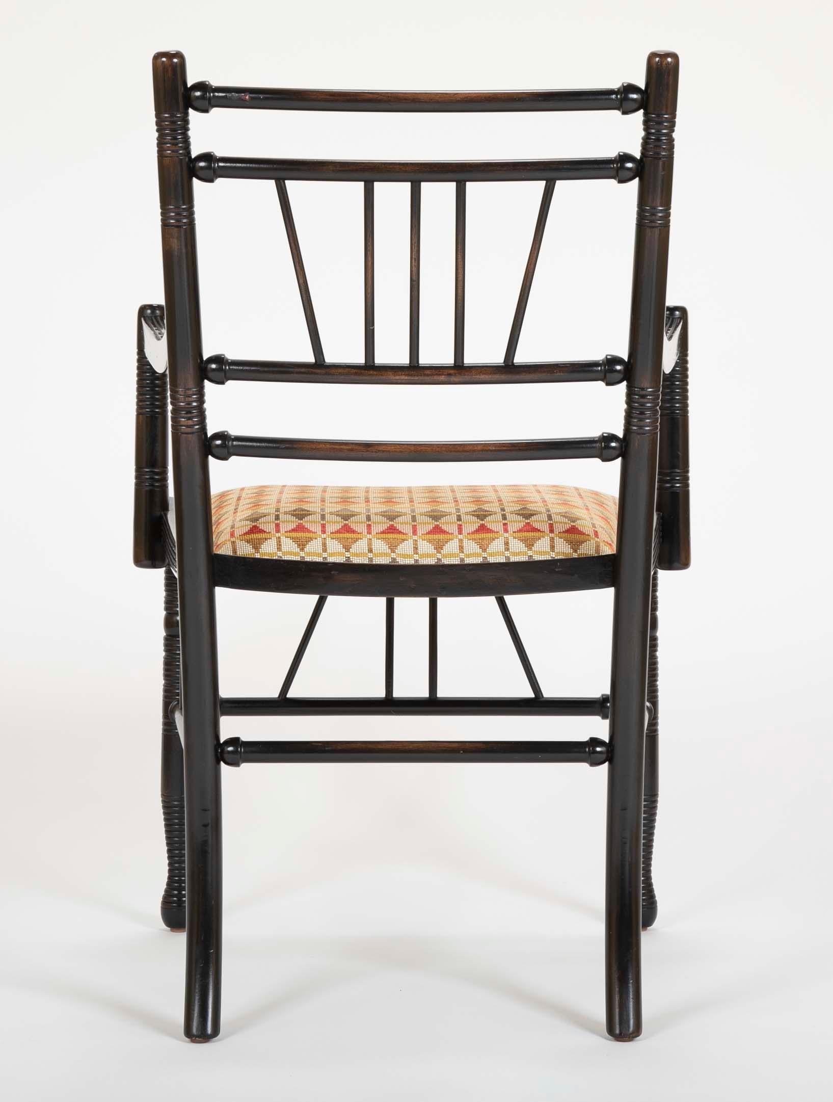 Set of Four Arts & Crafts Style Chairs In The Manner of E. W. Godwin 5